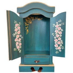 Oratório Capela com Porta e Gaveta para Imagens de até 20cm Azul - 2
