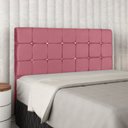 Ver imagem 1 de Cabeceira Lina para Quarto de Casal 140cm Rosa - Bela Móveis