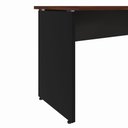 Ver imagem 6 de Mesa Escrivaninha em L 135cm x 150cm Pés Painel F5 Office Cor:Louro Preto com Preto