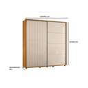 Ver imagem 2 de Guarda Roupa Monet Mdf Cabideiro Extensível - Cinamomo Off