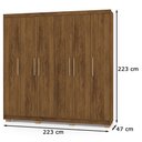 Ver imagem 5 de Guarda Roupa Pernambuco 6 Portas e 6 Gavetas Imbuia - Vila Rica