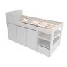 Cama de Solteiro Multifuncional com Escrivaninha e Armário Branco Cm8021 Tecno Mobili - 1