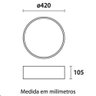 Plafon Moon Led Redondo 420mm 24w - Bi-volt 3000k 3000k Amarela - 3