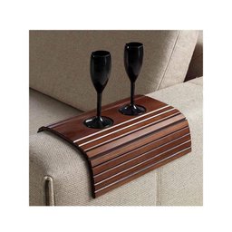 Kit Bandeja Esteira para Braço de Sofá com Porta Copos e Controle - 2