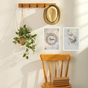 Ver imagem 2 de Kit 2 Quadros Oração Pai Nosso - Jesus Mármore 33x24cm:moldura Branca