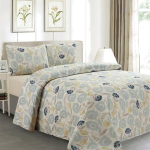 Jogo de Cama 300 Fios Estampado Queen 4 peças Artsy Floral
