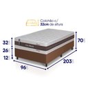 Ver imagem 2 de Conjunto Box Marrom Mali Bege Molas Ensacadas Solteiro 96x203x70 - King House