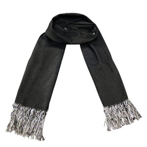 Xale Peseira Cachecol Echarpe Manta Pashmina Lenço Longo Frio Preto