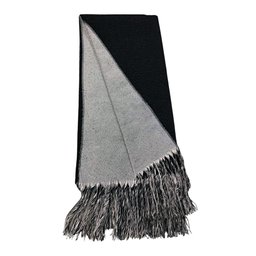 Xale Peseira Cachecol Echarpe Manta Pashmina Lenço Longo Frio Preto - 4