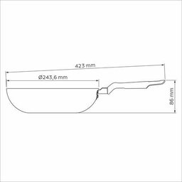 Frigideira Funda 24 Cm Tramontina Loreto Black - 3