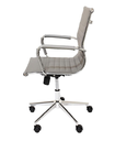 Ver imagem 3 de Cadeira Escritório Cinza Diretor Eames Couro 3301 Baixa