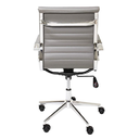 Ver imagem 4 de Cadeira Escritório Cinza Diretor Eames Couro 3301 Baixa