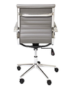 Ver imagem 4 de Cadeira Escritório Cinza Diretor Eames Couro 3301 Baixa