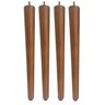 Kit 4 Pé Palito Madeira 50cm Amêndoa Marrom Claro - 1
