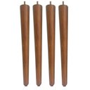 Ver imagem 1 de Kit 4 Pé Palito Madeira 50cm Amêndoa Marrom Claro