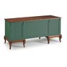 Escrivaninha Hannover 2 Portas e 2 Gavetas Divisor de Ambiente 60813 Linz Moveis -verde Musgo/imbuia - 2