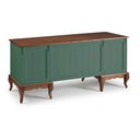 Ver imagem 2 de Escrivaninha Hannover 2 Portas e 2 Gavetas Divisor de Ambiente 60813 Linz Moveis -verde Musgo/imbuia