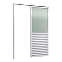 Ver imagem 1 de Porta de Correr Suspensa Meia Veneziana Meia Vidro Esq L.25 Branca 210x80 Brimak