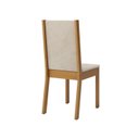 Ver imagem 7 de Conjunto Sala de Jantar Mesa Lana 120cm Tampo MDF Vidro Canto Reto 4 Cadeiras Evelin