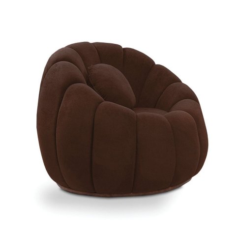 Poltrona Decorativa Orgânica Giratória Cloud Bouclê E03 - D’Rossi