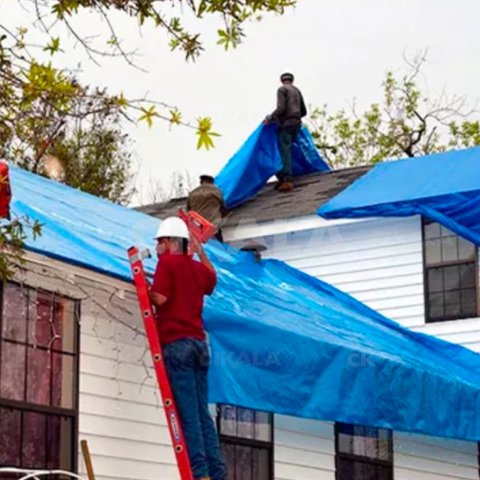 Lona Cobertura 6X3 Metros Ck300 Azul Impermeável Reforçada CIKALA