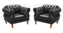 Ver imagem 1 de Kit 02 Poltronas Chesterfield Elisabeth Duquesa Capitonê - Couríssimo Preto