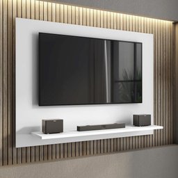 Painel Suspenso Florence Branco Absoluto para TV até 42” - Zanzini Móveis - 2