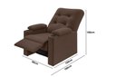 Ver imagem 2 de Poltrona Columbia Retrátil e Reclinável Porta Copos Suede Marrom - Xflex Sofás