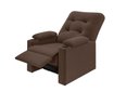 Ver imagem 3 de Poltrona Columbia Retrátil e Reclinável Porta Copos Suede Marrom - Xflex Sofás