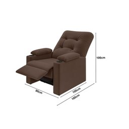 Poltrona Columbia Retrátil/reclinável Porta Copos Suede Xflex Sofás - 2