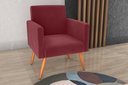Ver imagem 1 de Poltrona Decorativa Dallas Veludo Vinho E432 - Matrix