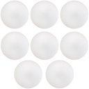 Ver imagem 1 de Kit 08 Assentos Redondo Banqueta Cadeira Estofados Poltronas H02 Corino Branco 30 cm - Lyam Decor As
