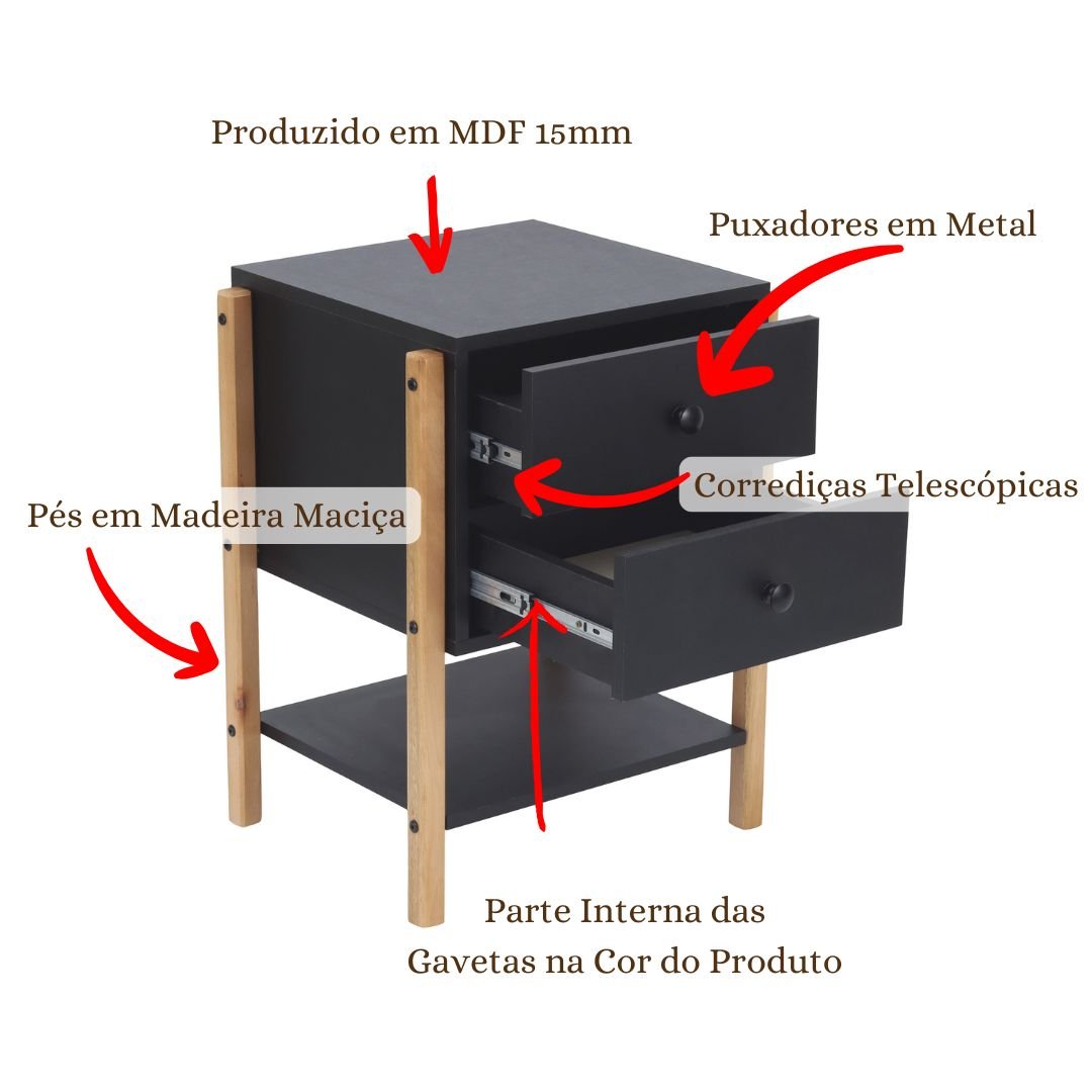 Ver imagem 5 de Mesa de Cabeceira Magali