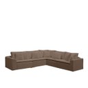 Ver imagem 1 de Sofá Modular Rivieira 280cm Linho - Meu Estofado:marrom Cookiee