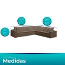 Ver imagem 3 de Sofá Modular Rivieira 280cm Linho - Meu Estofado:marrom Cookiee