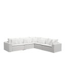 Ver imagem 4 de Sofá Modular Rivieira 280cm Linho - Meu Estofado:marrom Cookiee