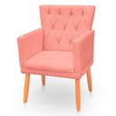 Ver imagem 5 de Kit Poltrona Capitonê Clássica Confortável para Sala e Quarto Ana Suede