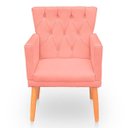 Ver imagem 6 de Kit Poltrona Capitonê Clássica Confortável para Sala e Quarto Ana Suede