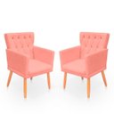 Ver imagem 1 de Kit Poltrona Capitonê Clássica Confortável para Sala e Quarto Ana Suede