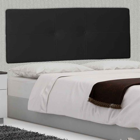 Cabeceira Painel King 195 Cm Poliana Suede Preto - MV Estofados Shop