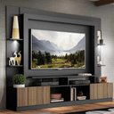 Ver imagem 7 de Estante Tv 65" Com Leds Berlim Multimóveis V3392 Preta/Madeirada Preto/Madeirado