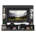 Ver imagem 4 de Estante Tv 65" Com Leds Berlim Multimóveis V3392 Preta/Madeirada Preto/Madeirado