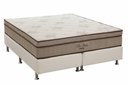 Ver imagem 1 de Conjunto Cama Box Ortobom Queen Pró Vida Superpocket Molas Ensacadas Base Camurça Bege 158x198x53