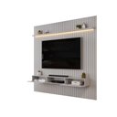 Ver imagem 3 de Painel com Bancada para Tv até 75 Polegadas Ripado com Led Dj Móveis Trento 250 Bali