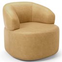 Ver imagem 2 de Poltrona Giratória Orgânica para Sala de Estar Living Helena L02 Couríssimo Fendi - Lyam Decor