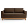 Sofá 3 Lugares Juliette Suede Base Madeira Castanho - D’Rossi - 5