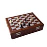 Jogo Tabuleiro de Xadrez Luxo Caixa de Madeira Jogo de Poker e Dados - 3