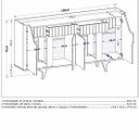 Ver imagem 4 de Buffet Bechara Danubio 4 Portas 2 Gavetas Off White / Naturalle