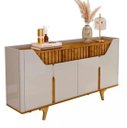 Ver imagem 2 de Buffet Bechara Danubio 4 Portas 2 Gavetas Off White / Naturalle