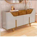 Ver imagem 1 de Buffet Bechara Danubio 4 Portas 2 Gavetas Off White / Naturalle